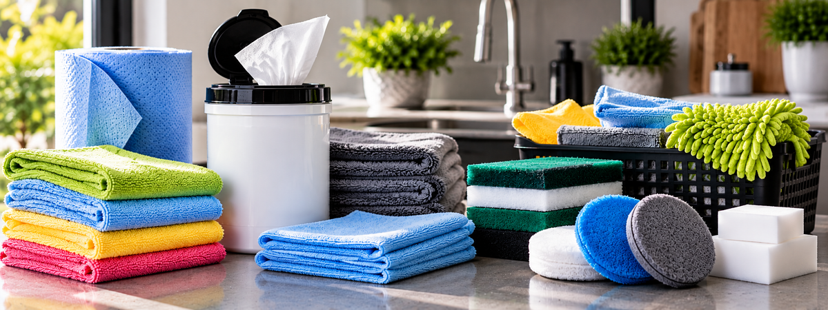 Cloths, Pads and Wipes