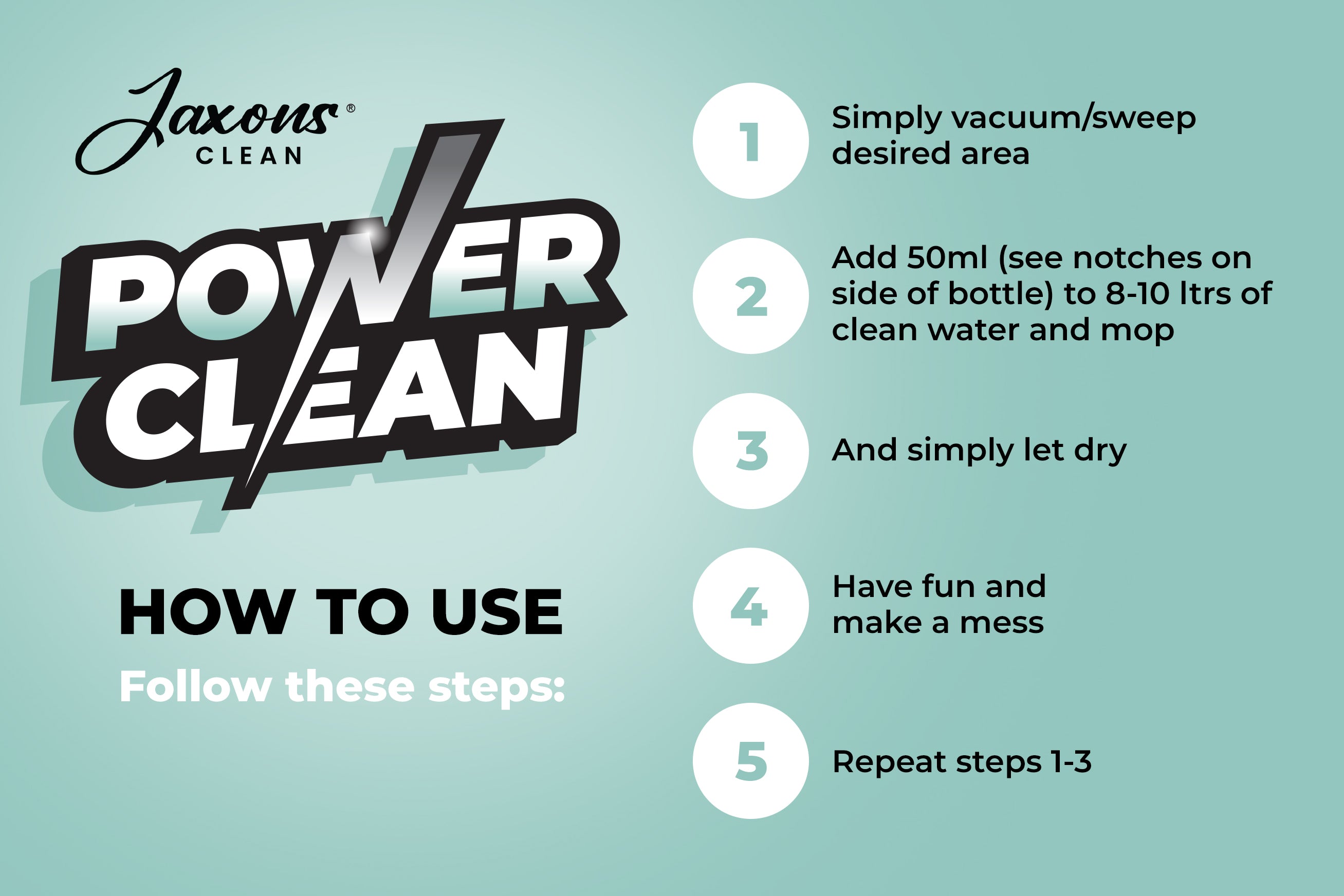 Jaxons Clean “Power Clean” - Gym Floor Cleaner