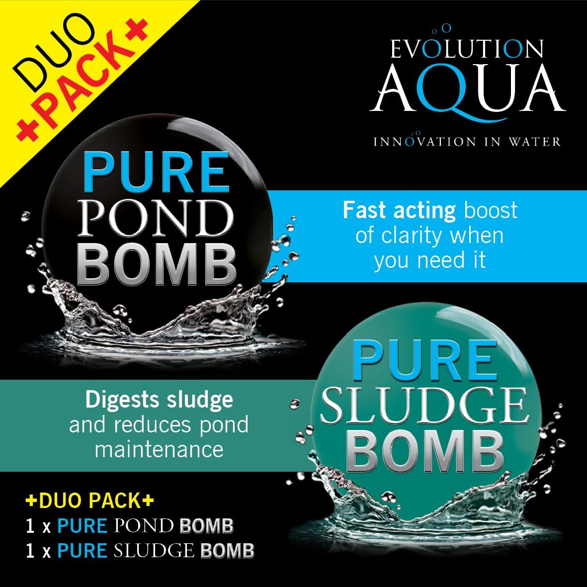 Evolution Aqua Pure Pond Bomb & Sludge Bomb Duo Pack
