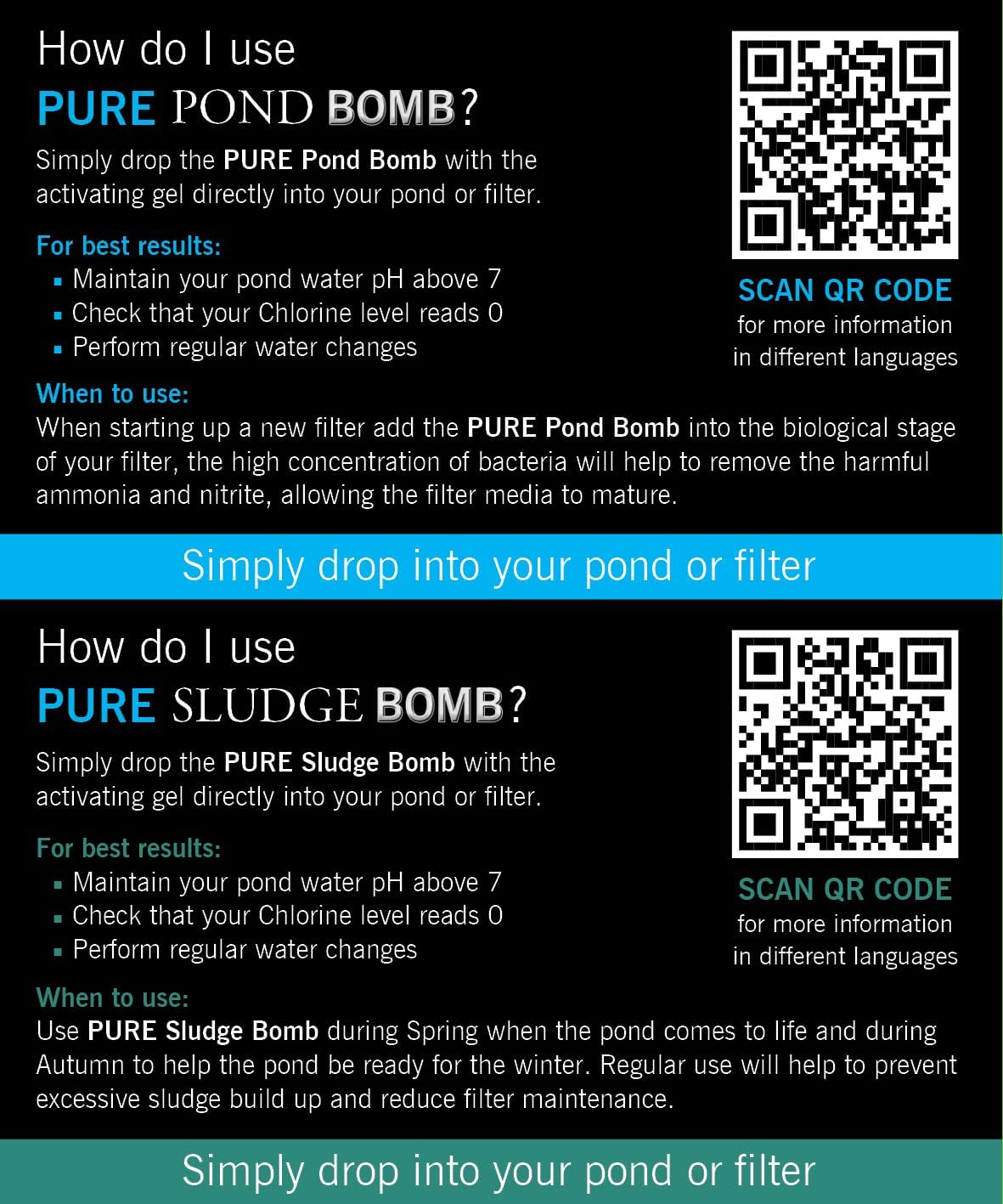 Evolution Aqua Pure Pond Bomb & Sludge Bomb Duo Pack