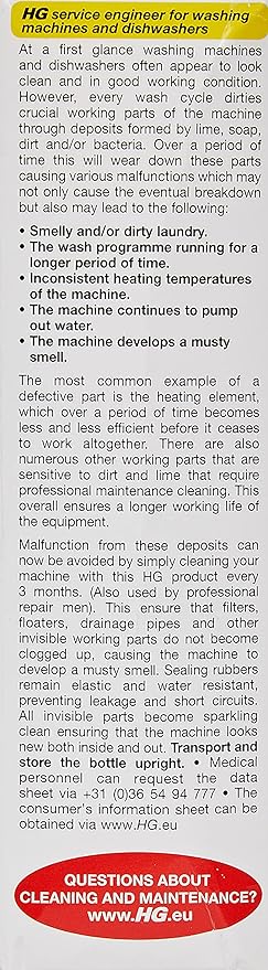HG Deep Clean & Service Washing Machine Cleaner & Dishwasher Cleaner