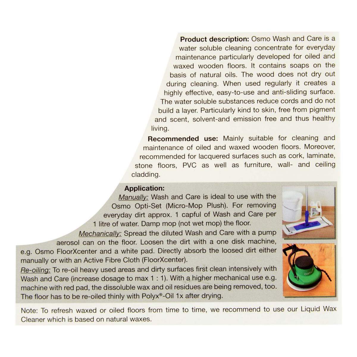 Osmo Wash and Care 1Ltr