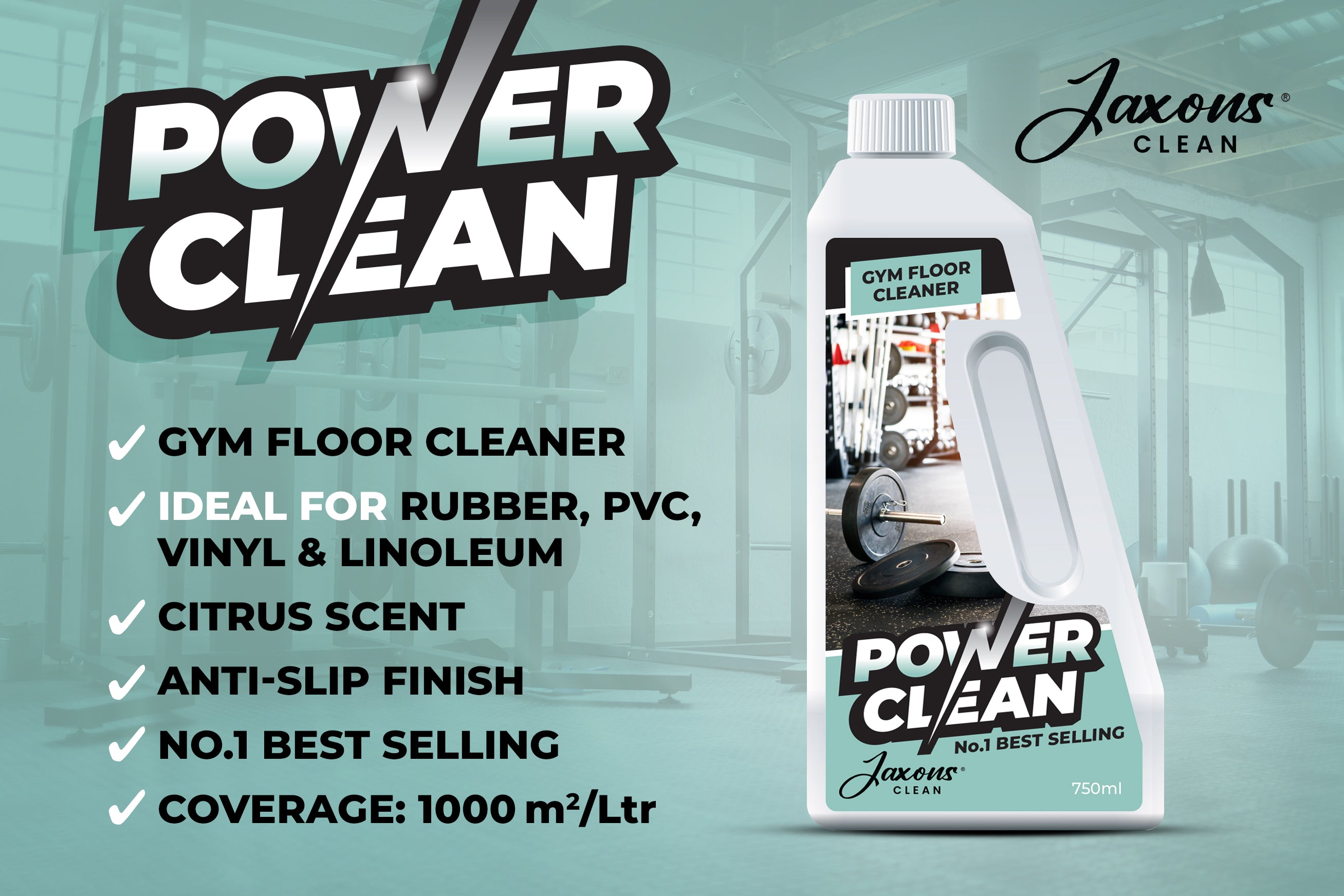 Jaxons Clean “Power Clean” - Gym Floor Cleaner