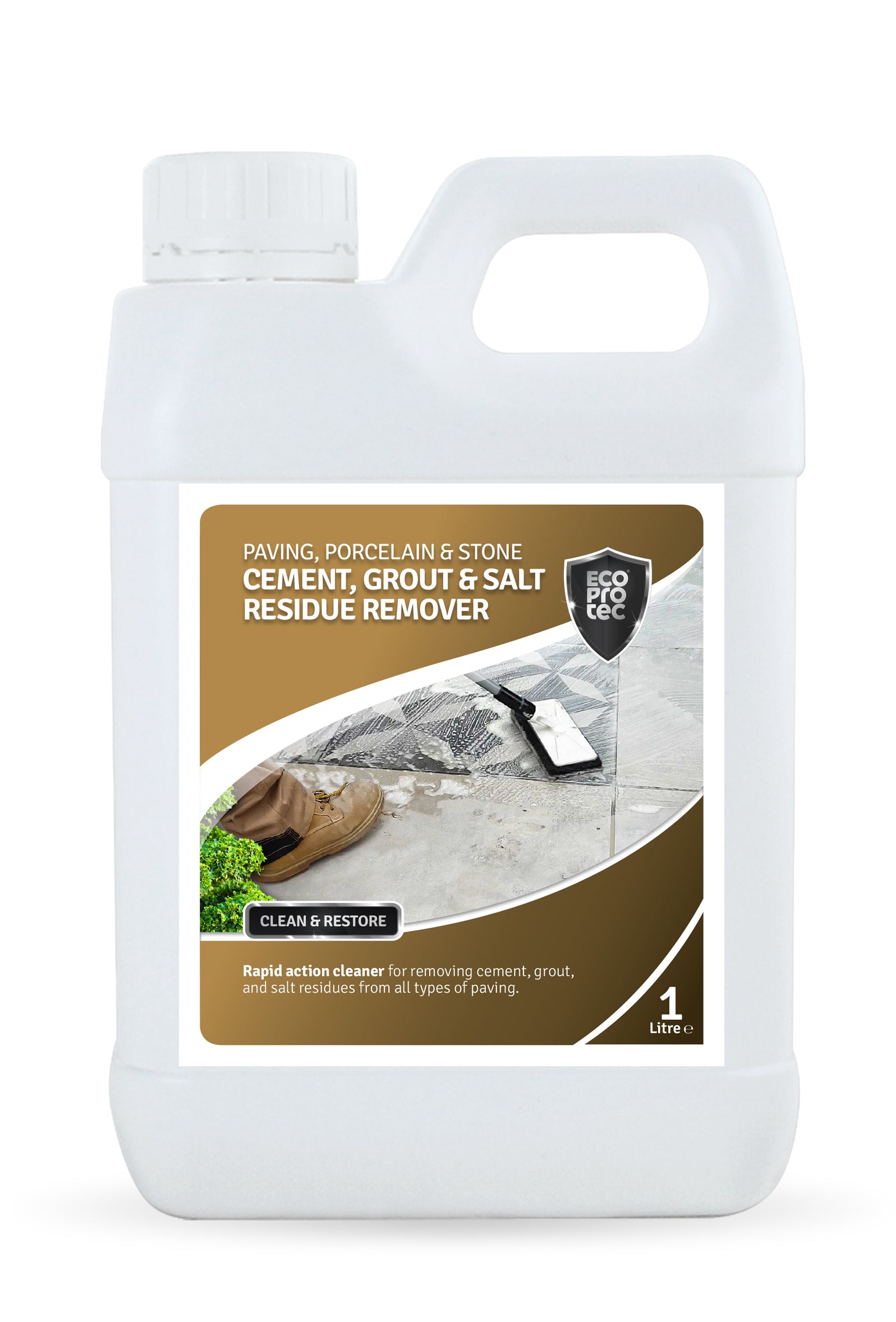 EcoProTec Patio Cement , Grout and Salt Residue Remover - 1 Ltr