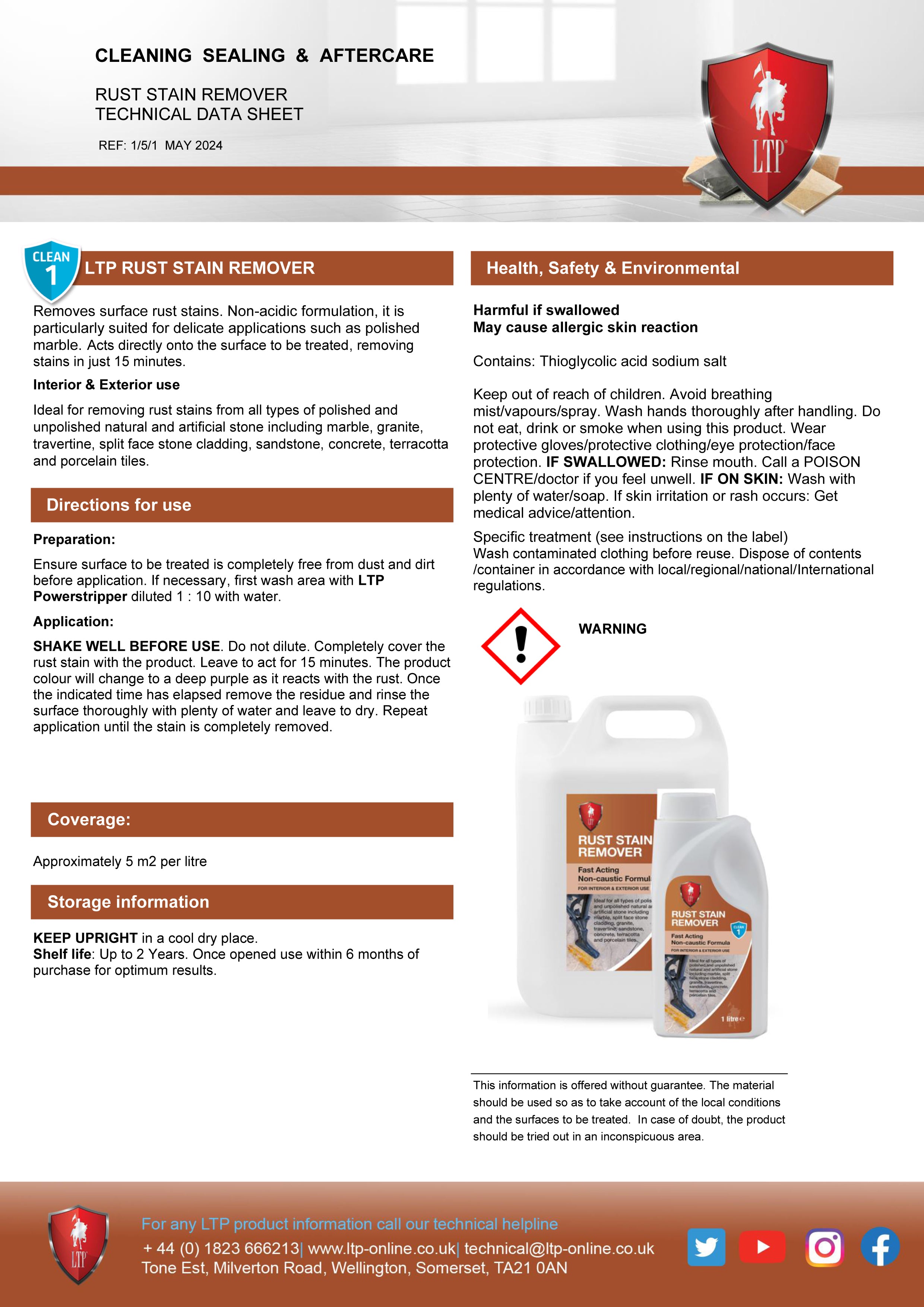 LTP Rust Stain Remover 1 LTR