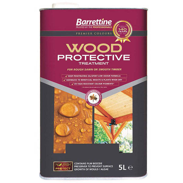 Barrettine Wood Protective Treatment 5Ltr - Various colours