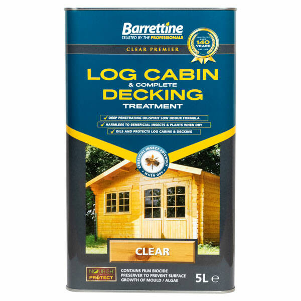 Barrettine Log Cabin Treatment Clear - 5 Ltr