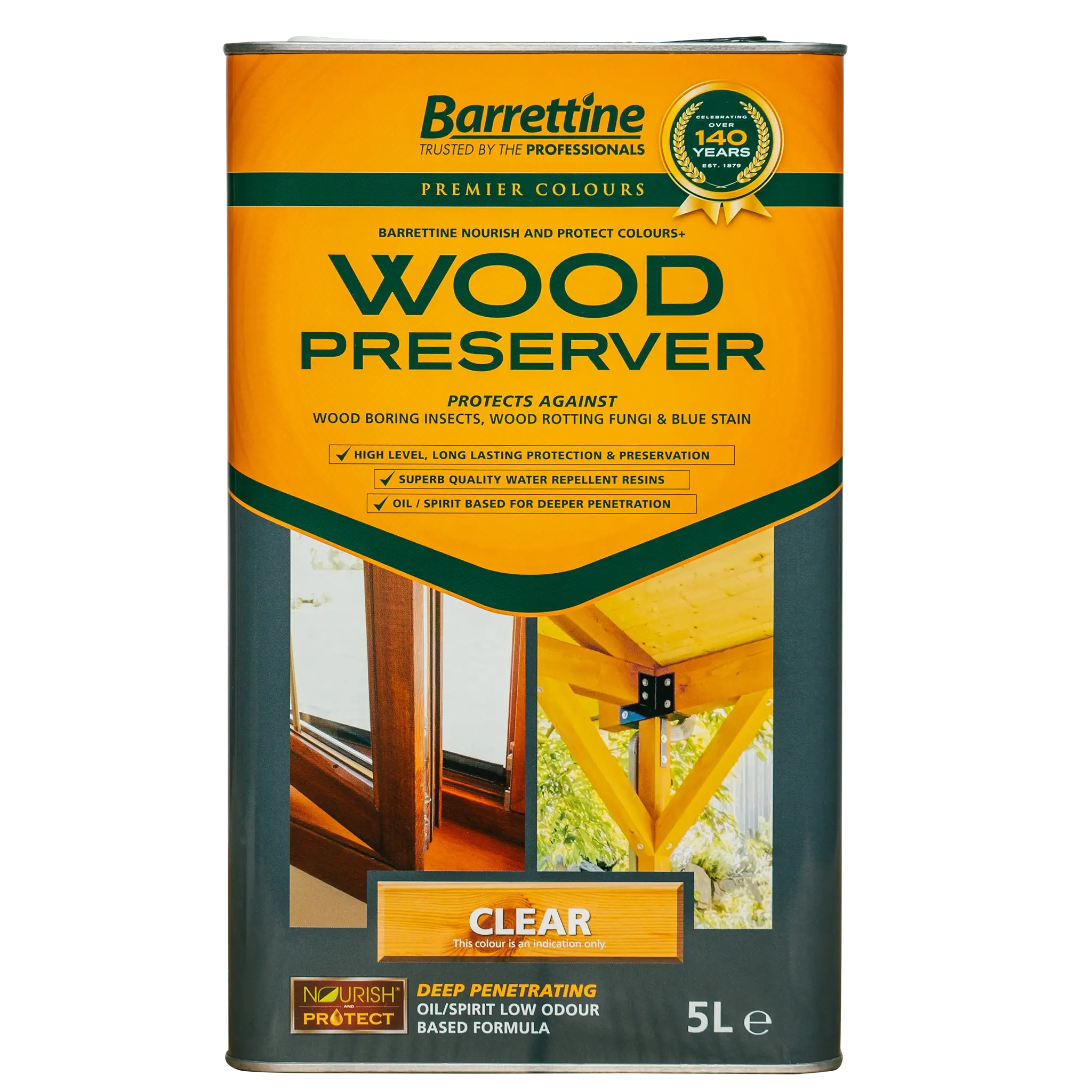 Barrettine Premier Wood Preserver - Clear 5 Ltr