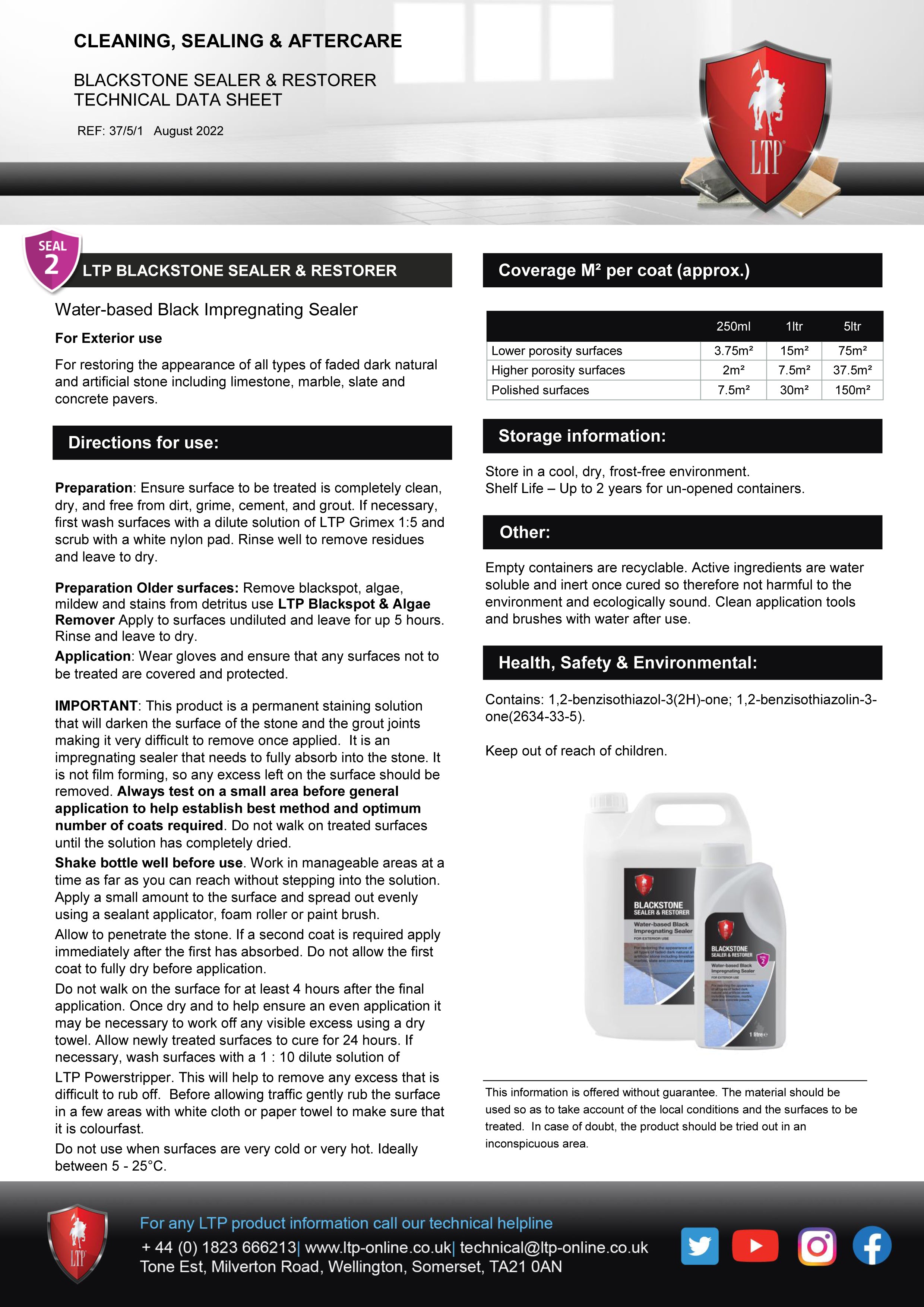 LTP Blackstone Sealer & Restorer 250ml