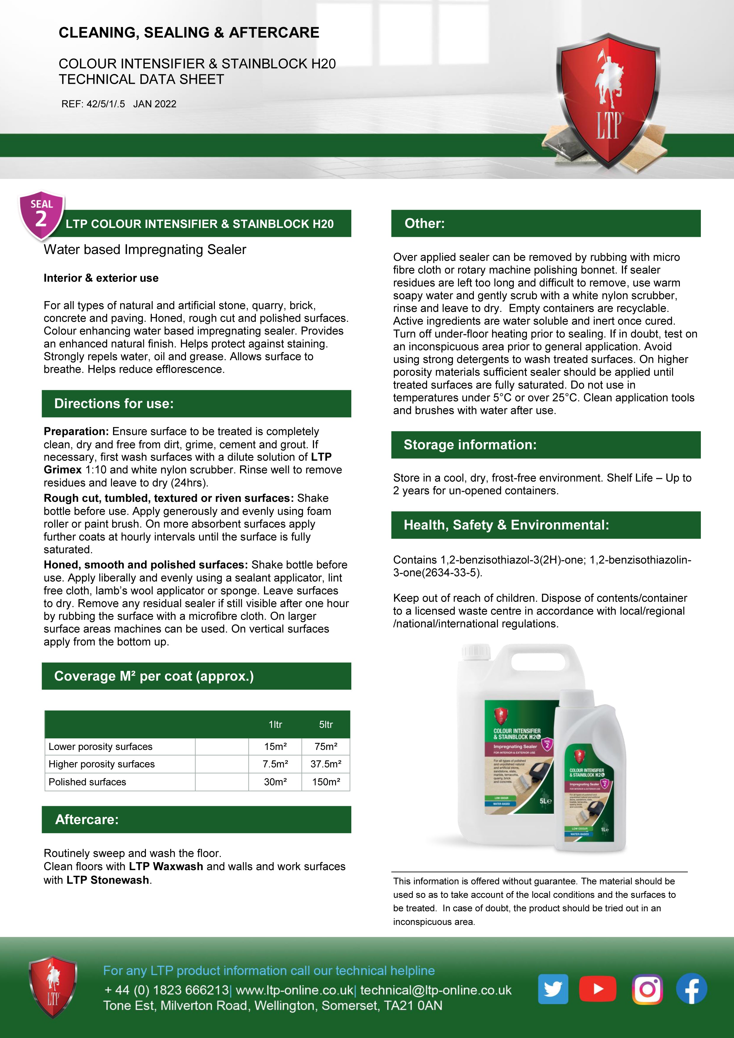 LTP Colour Intensifier and Stainblock H20