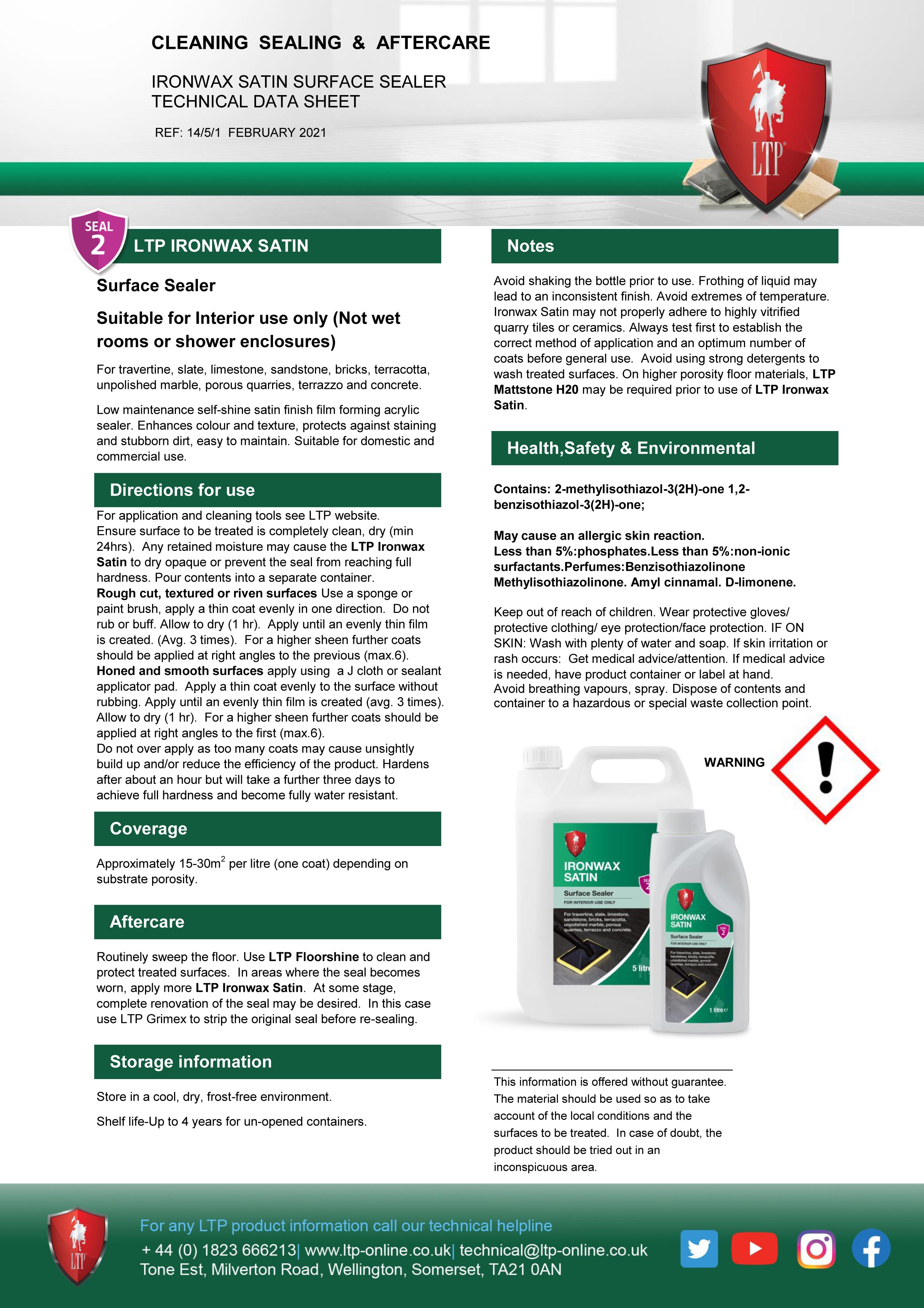 LTP Ironwax Satin 1LTR