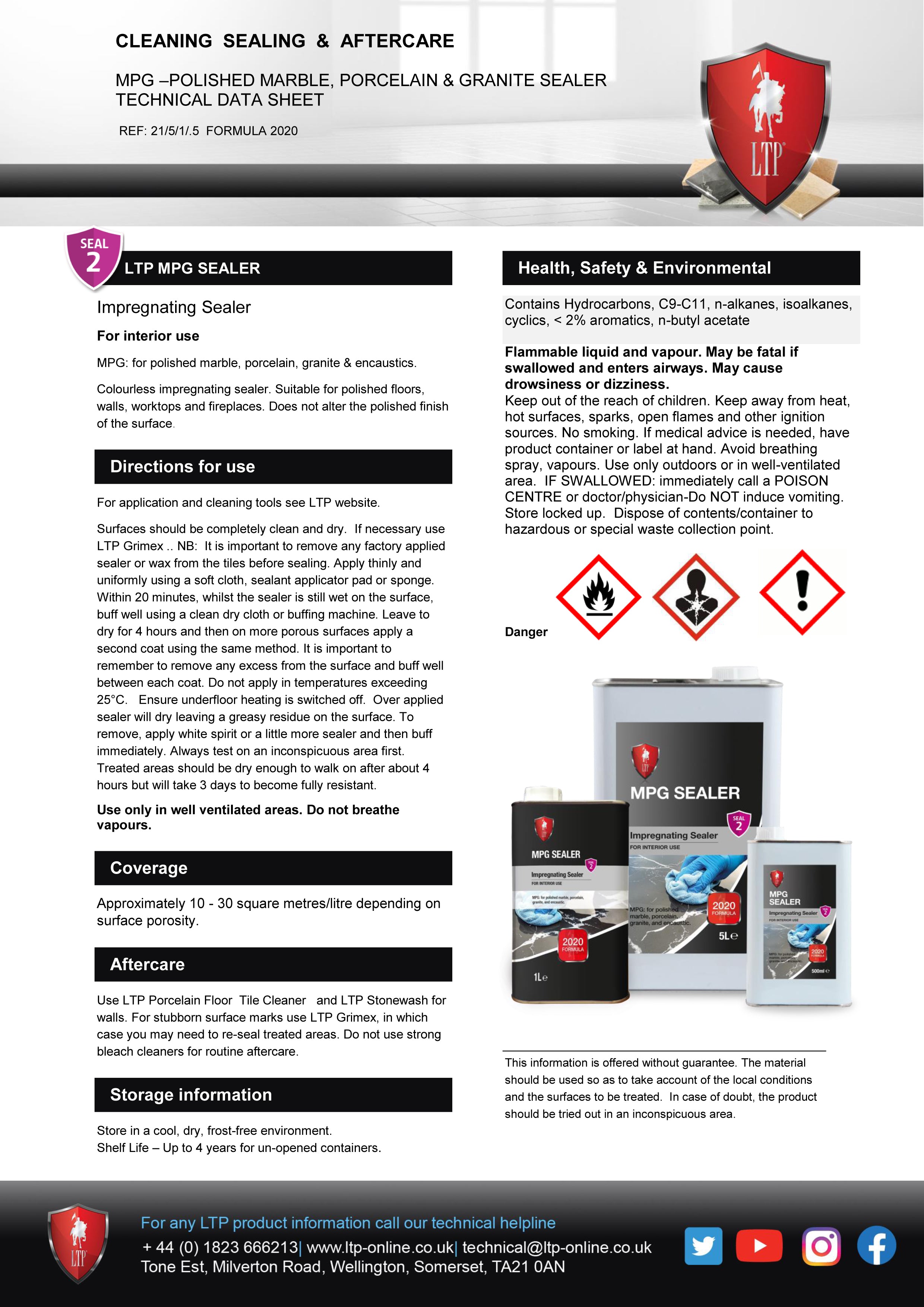 LTP MPG Polished Porcelain Sealer 1 LTR