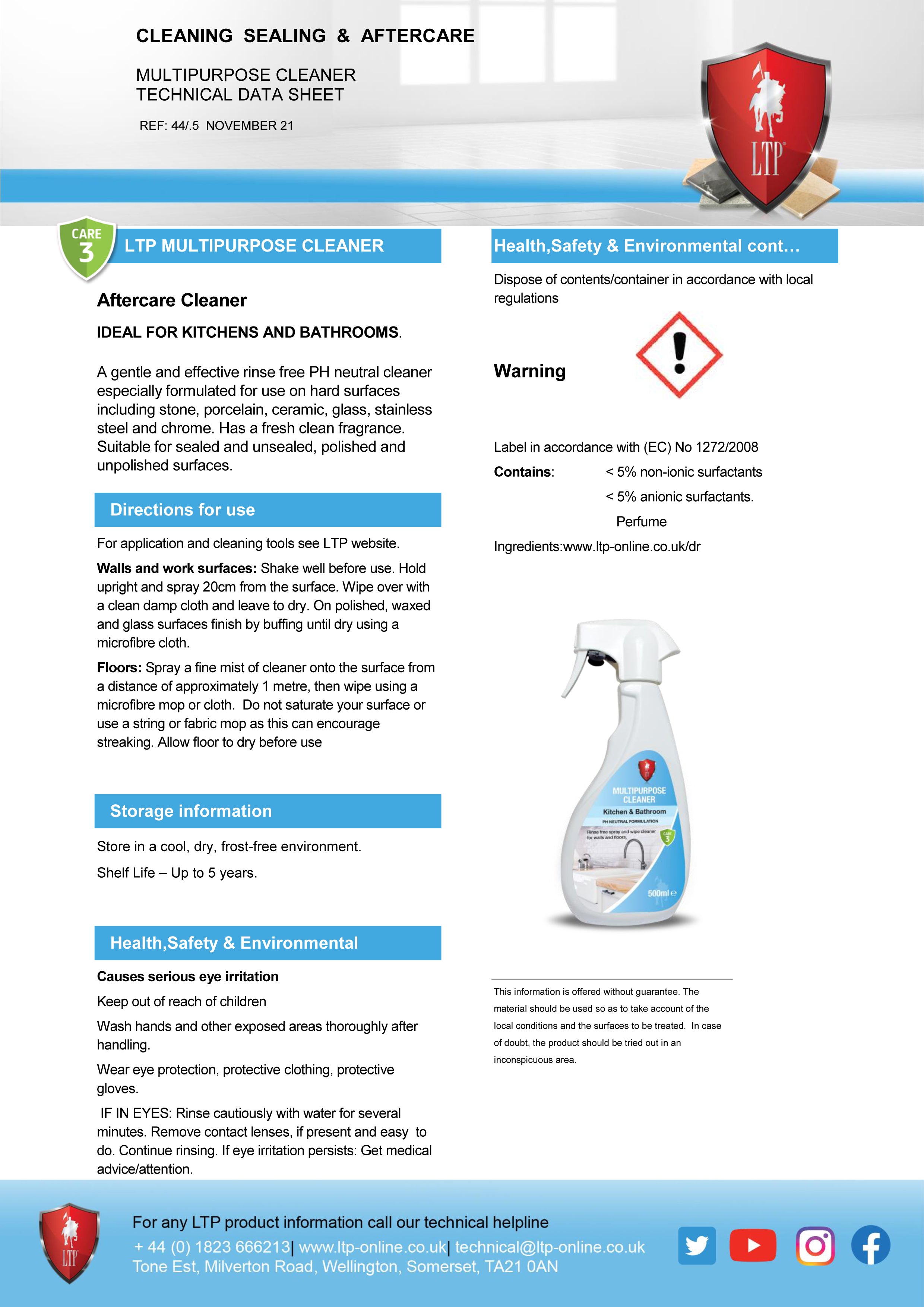 LTP Multipurpose Cleaner 500 ML Spray