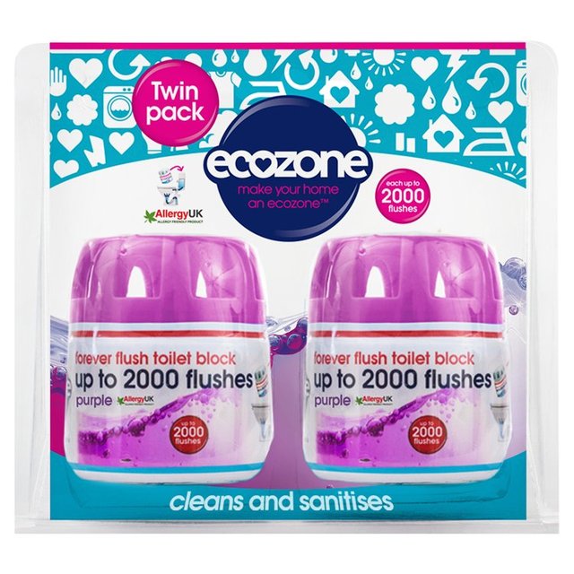 Ecozone Forever Flush 2000™ Purple Toilet Block - Cleans with Every Flush