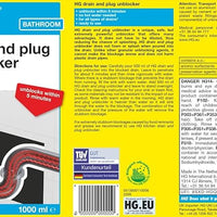 HG Drain and Plug Unblocker
