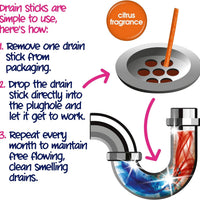 Ecozone drain cleaning sticks - citrus enzymatic