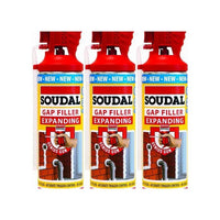 Soudal Genius Gun Gap Filling and Expanding Foam - 500ml (Pack of 3)