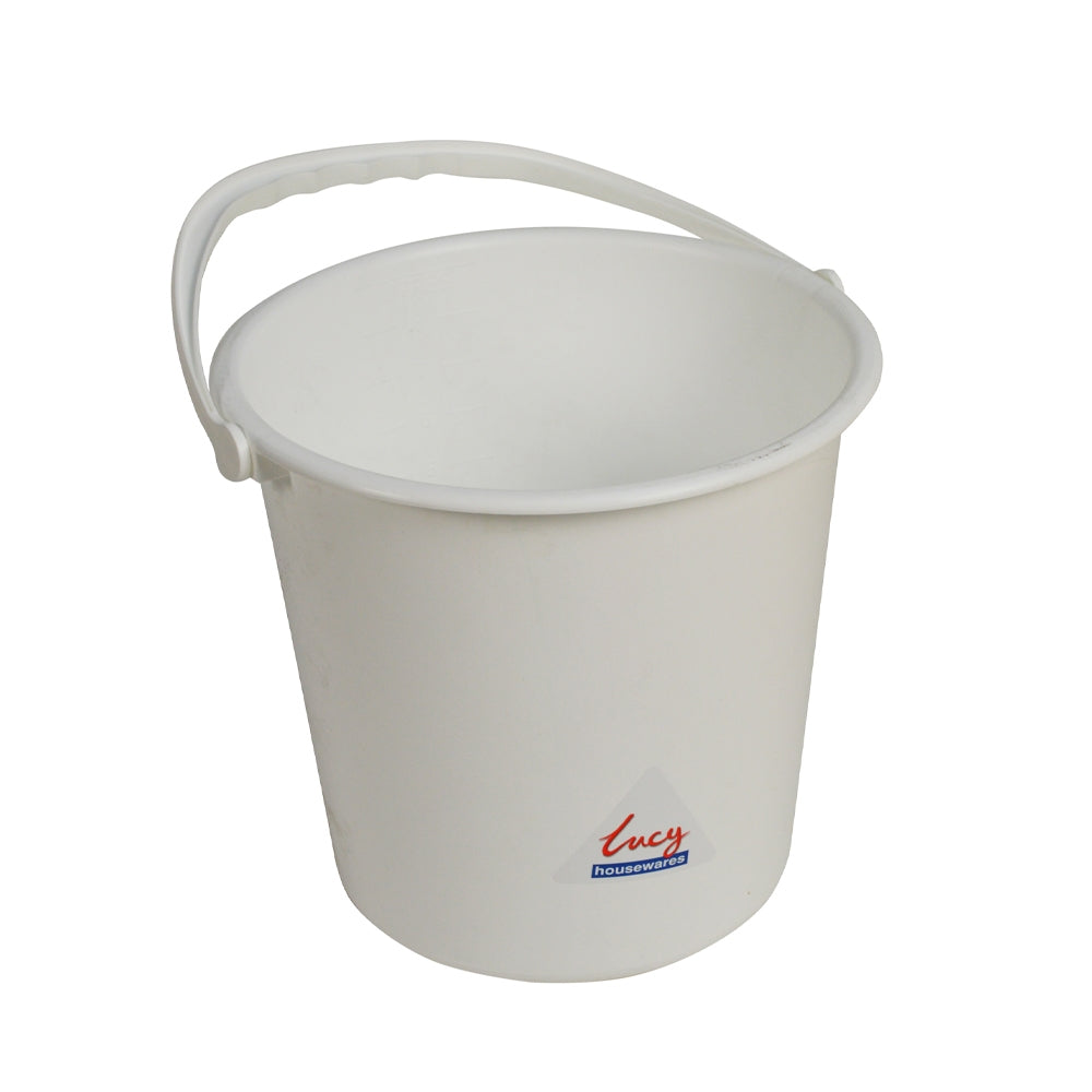 Lucy White Plastic Bucket 5Ltr