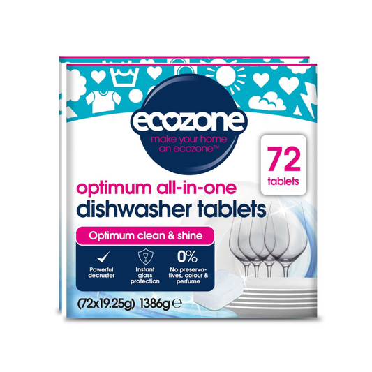 Ecozone Optimum All In One Dishwasher Tablets  x 72