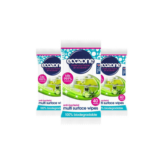 3 Pack Multi-surface wipes anti-bacterial