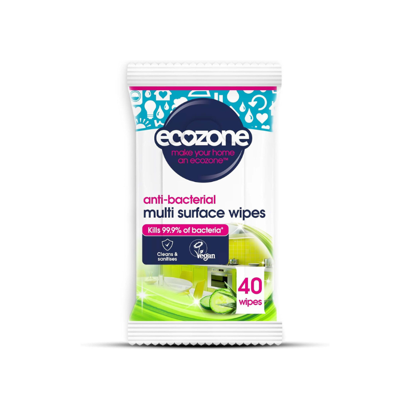 Multi-surface wipes anti-bacterial