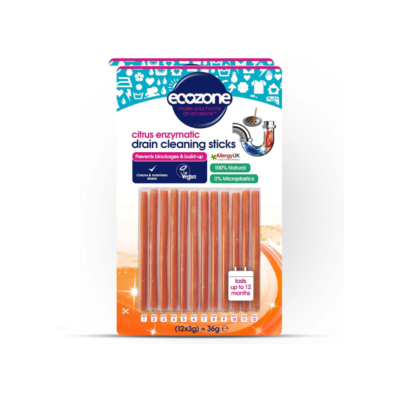 Ecozone drain cleaning sticks - citrus enzymatic