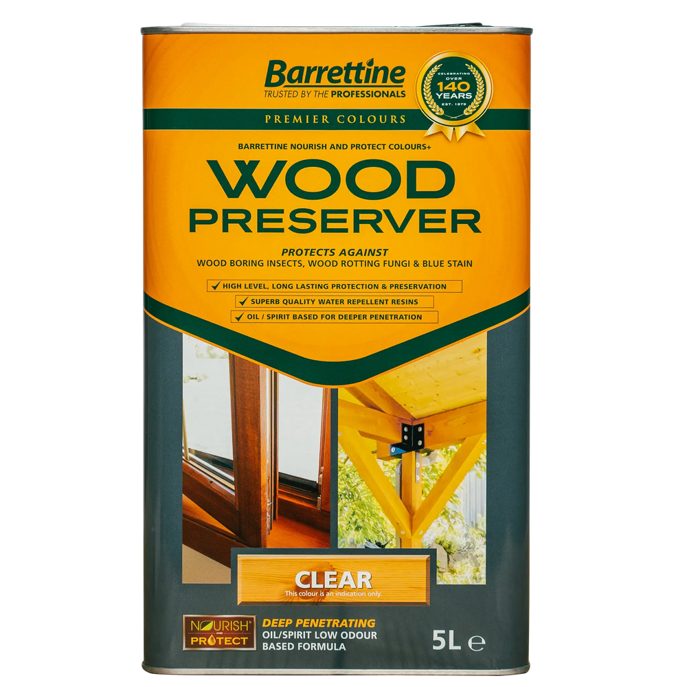 Barrettine Premier Wood Preserver - Clear 5 Ltr