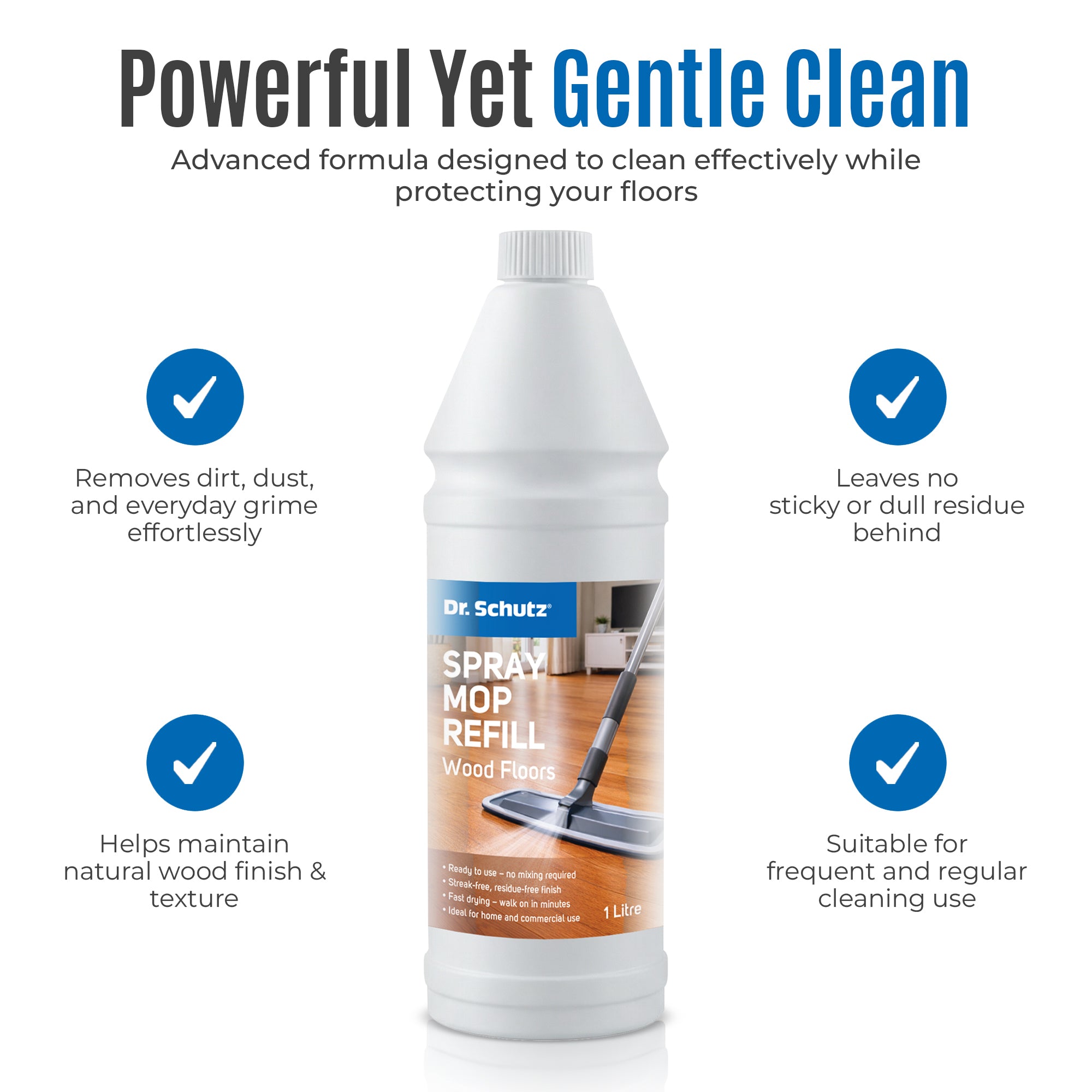 Dr. Schutz Wood Floor Cleaner Refill for Spray Mop